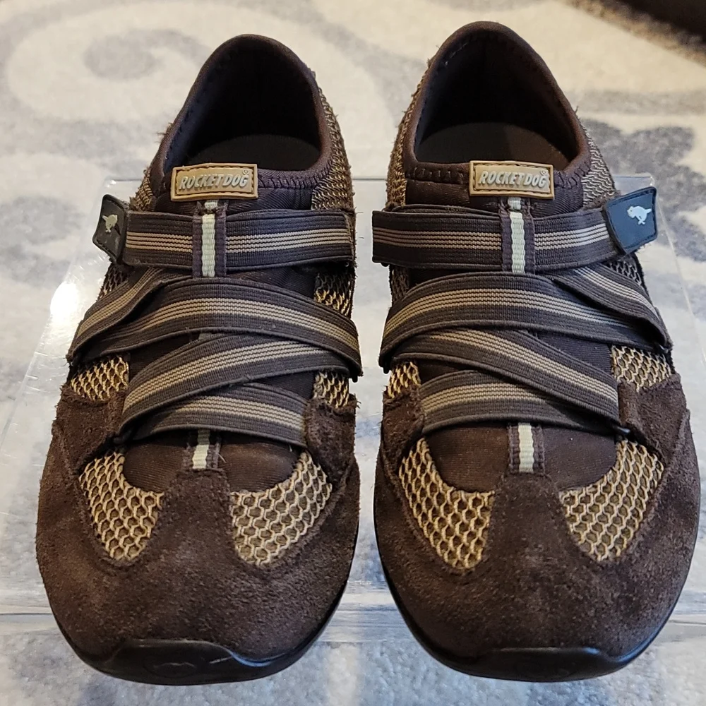 Rocket Dog Brown Slip‑On Comfort Shoes Women’s 9 (Elastic Straps)
